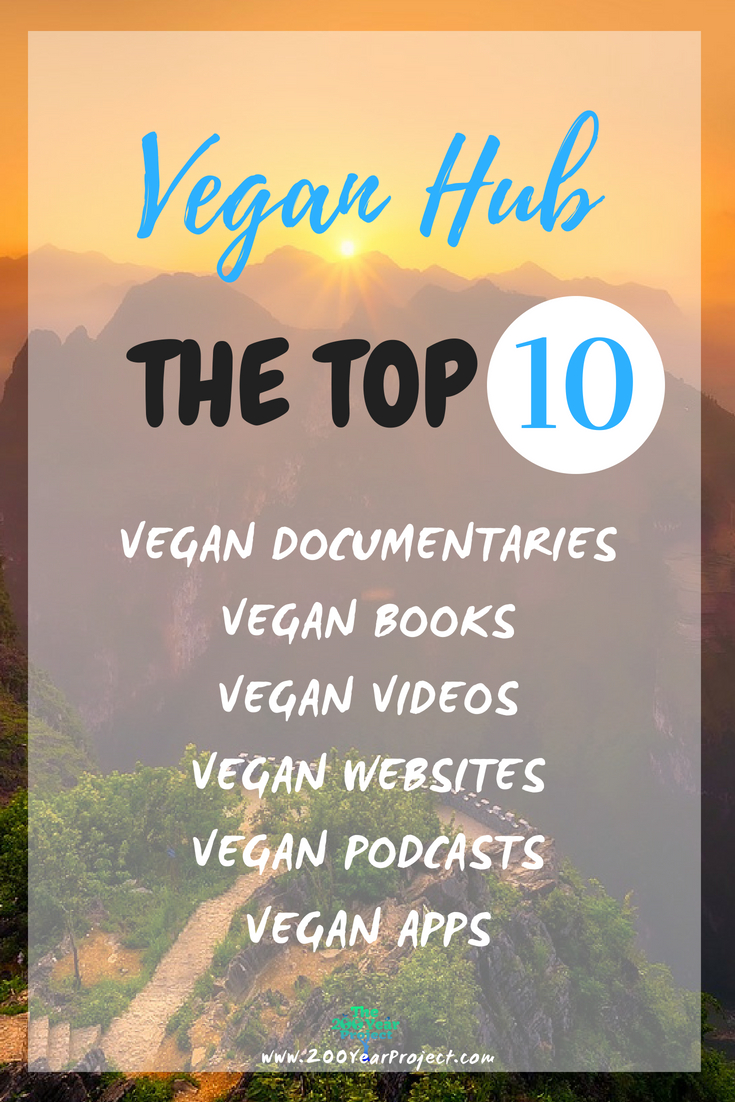 Vegan Hub with the Top 10 Documentaries, Books, Videos, Websites, Podcasts and Apps. If you wanna stack up on your repertoire, come check out this Top 10 guide! #top10vegan #veganguide #veganhub